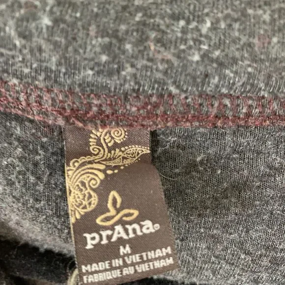 Prana Womens Medium Hoodie Sweater Pullover Pockets Brown Wool Blend Sherpa - Picture 7 of 7